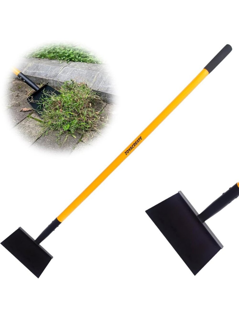 Heavy Duty 51" Flat Cleaning Shovel for Snow & Weeding - Durable Garden Tool